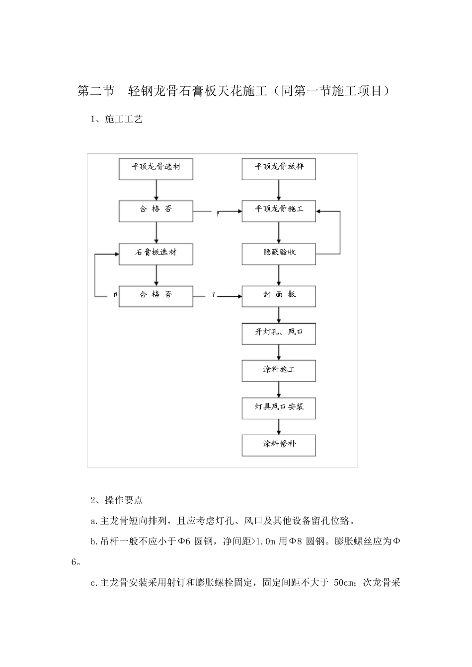 石膏板、PVC板、铝扣板、集成吊顶施工方案_第3页