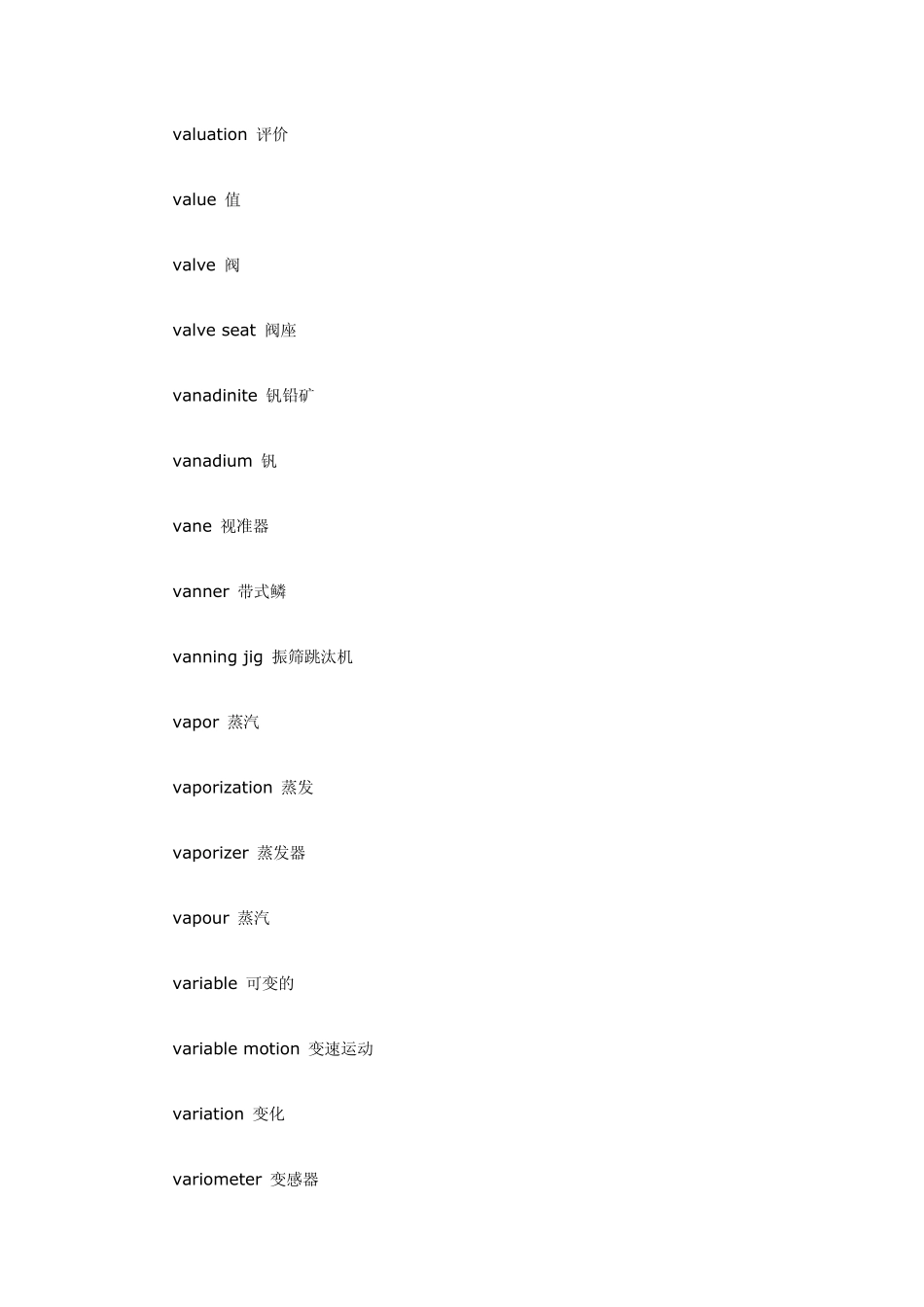 矿业工程专业词汇V_第2页