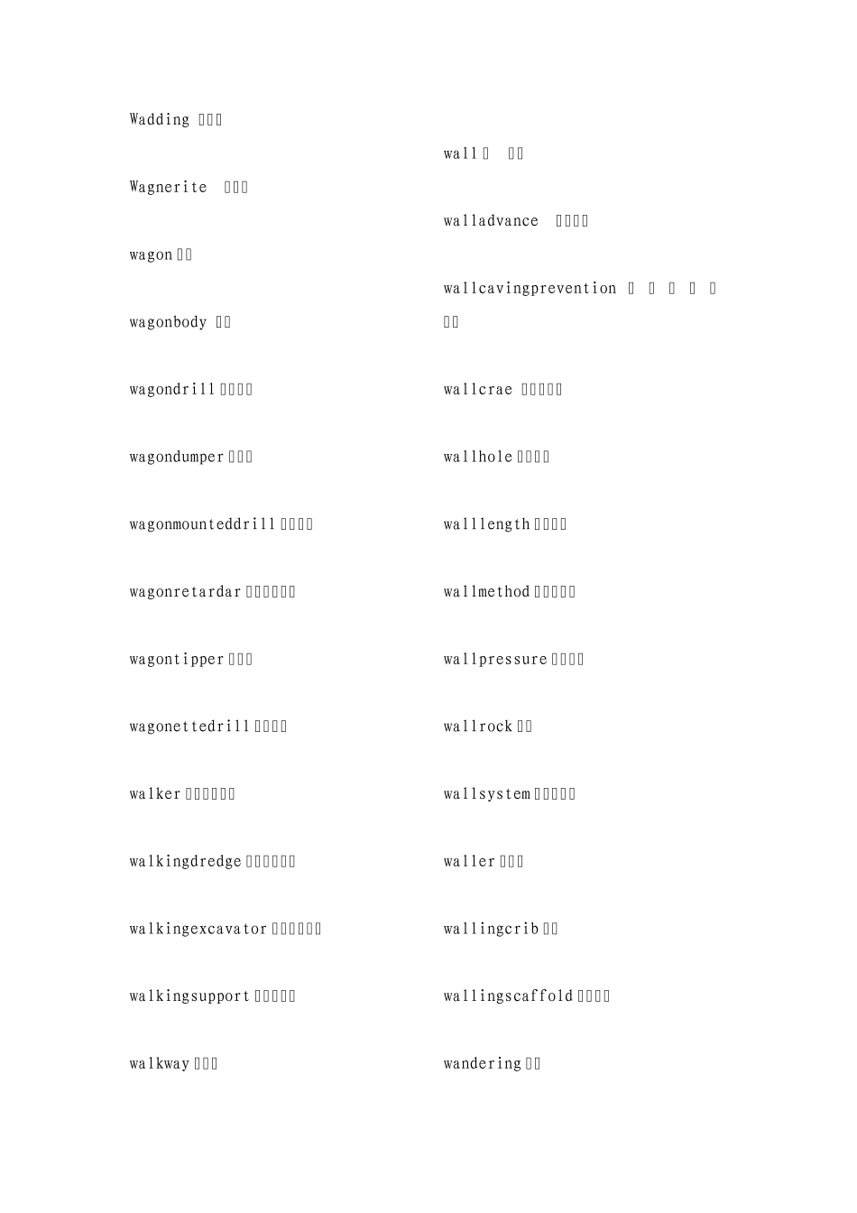 矿业英语词汇_第1页