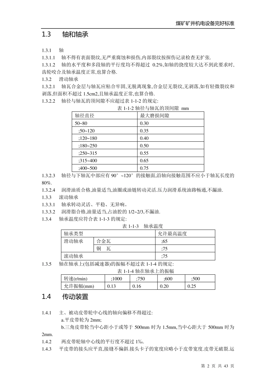 矿业管理(87)煤生字第665号《煤矿矿井机电设备完好标准》_第2页