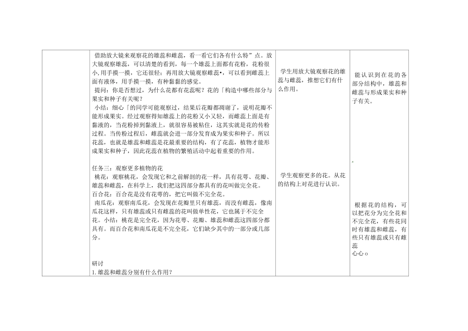 2021年新版最新教科版科学四年级下册《凤仙花开花了》教学设计_第3页