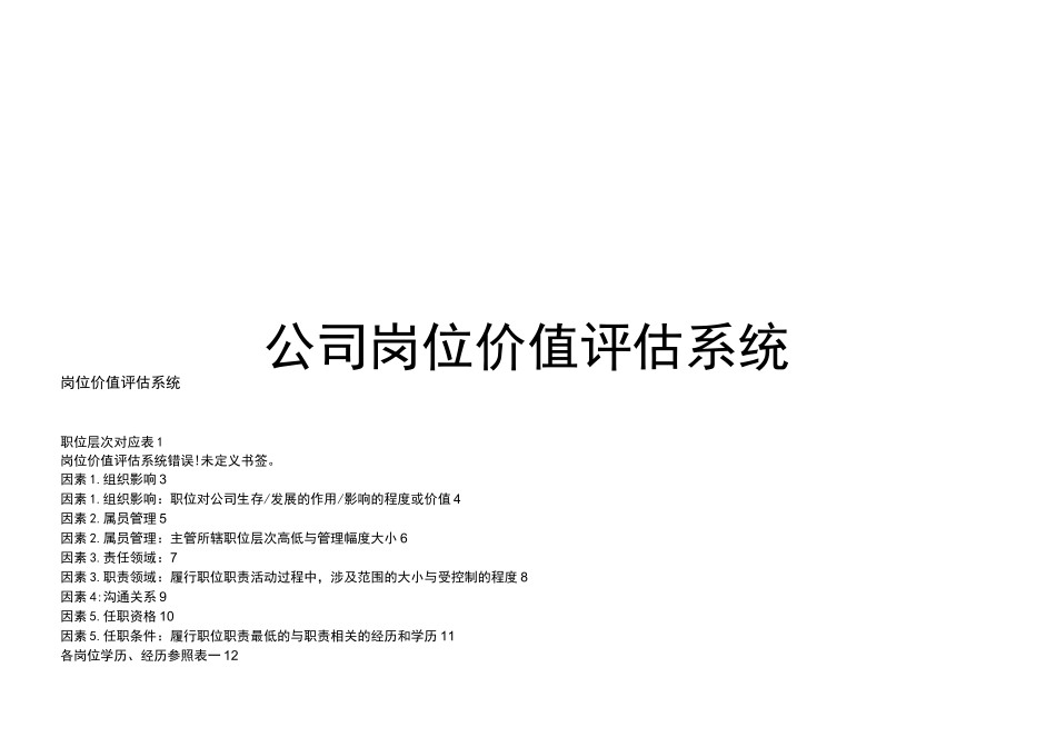 公司岗位价值评估系统_第1页