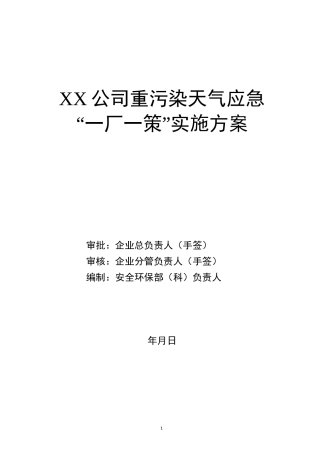山东省一厂一策模板