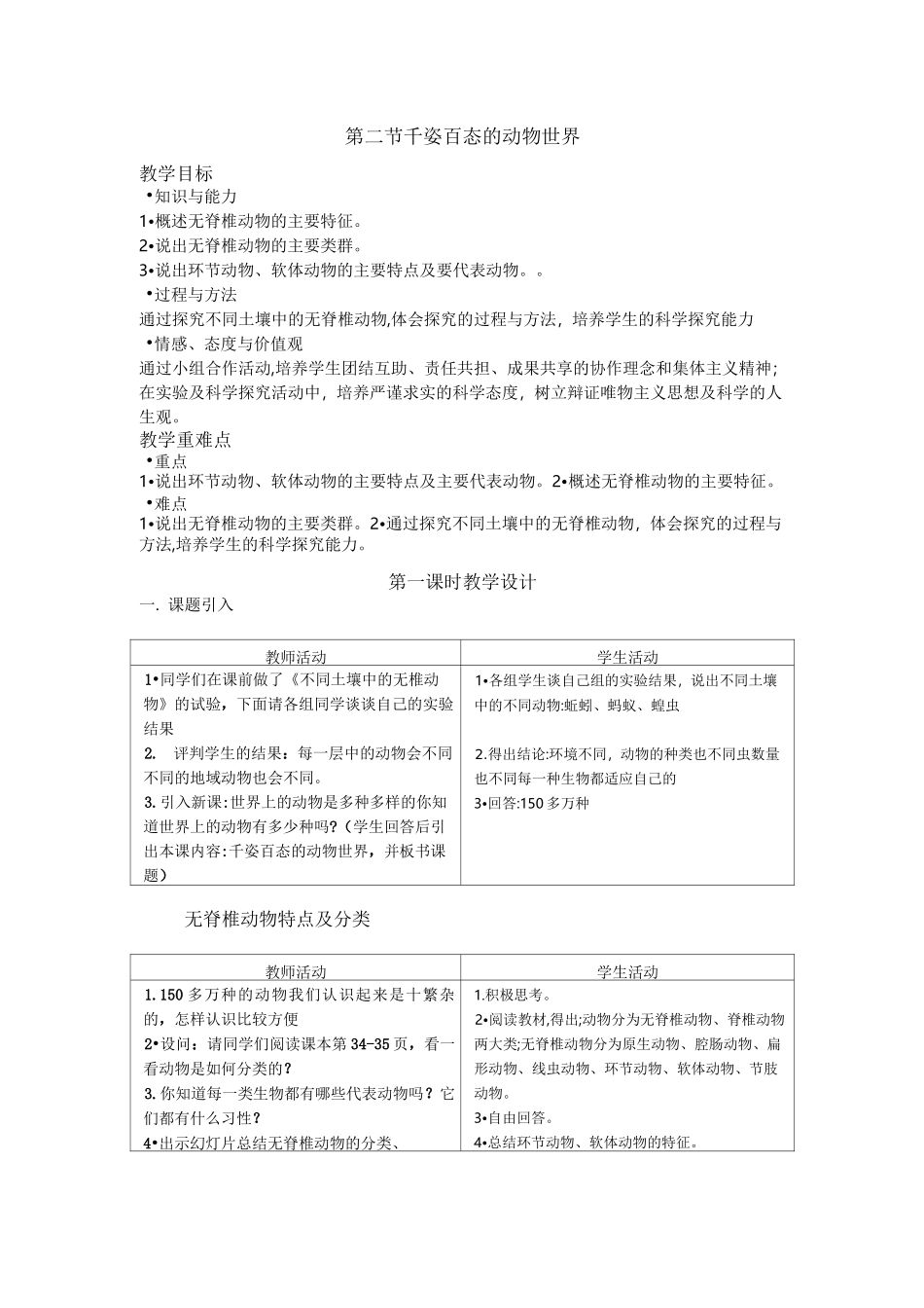 第二节 千姿百态的动物世界_第1页