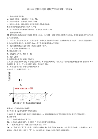 接地电阻测试方法和及其详细测试步骤
