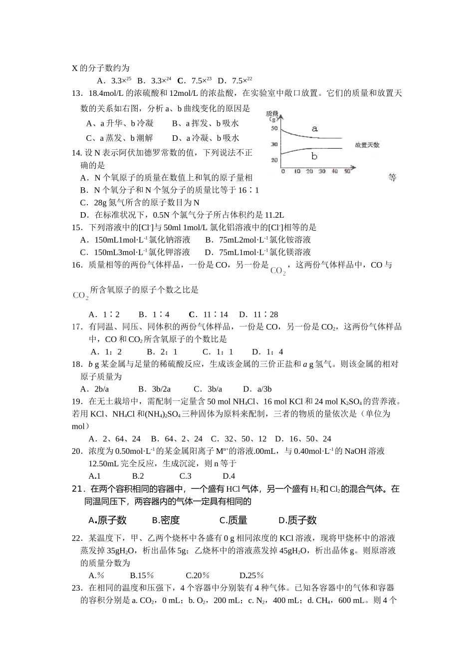 会考复习一  化学用语及物质的量_第2页