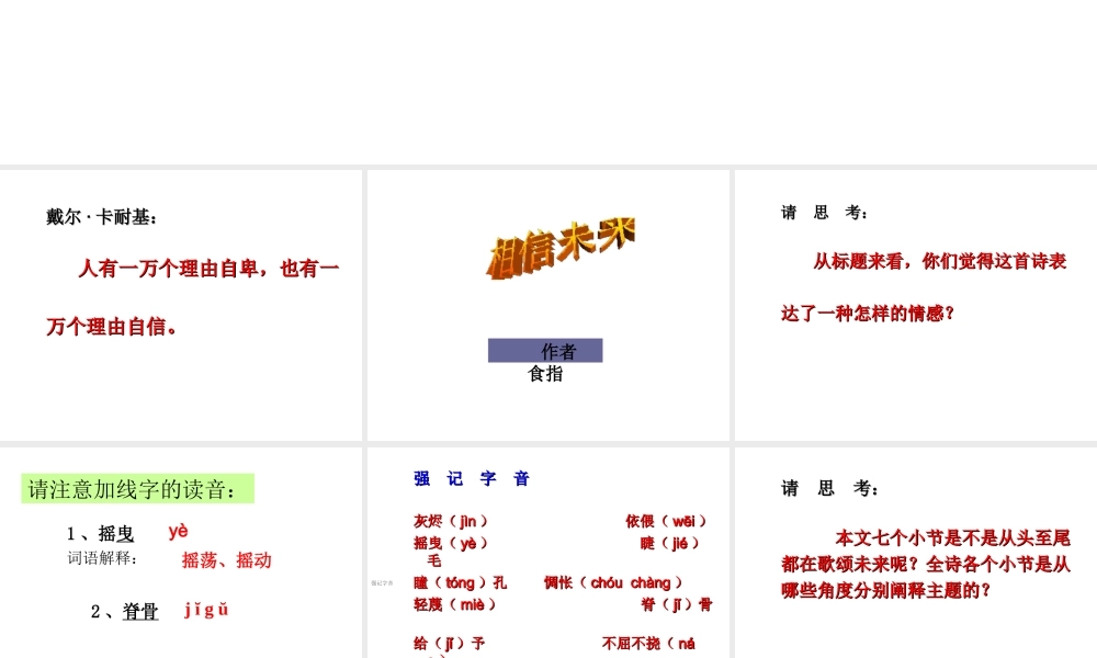 食指  相信未来