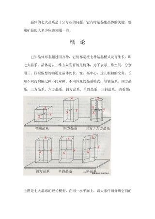 矿物七大晶系图解