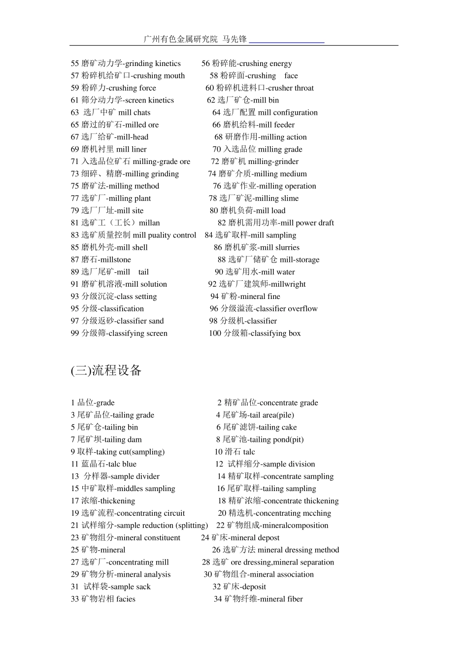 矿物加工专业英语词汇_第3页