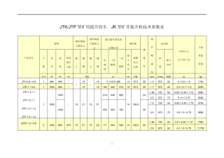 矿用提升绞车参数