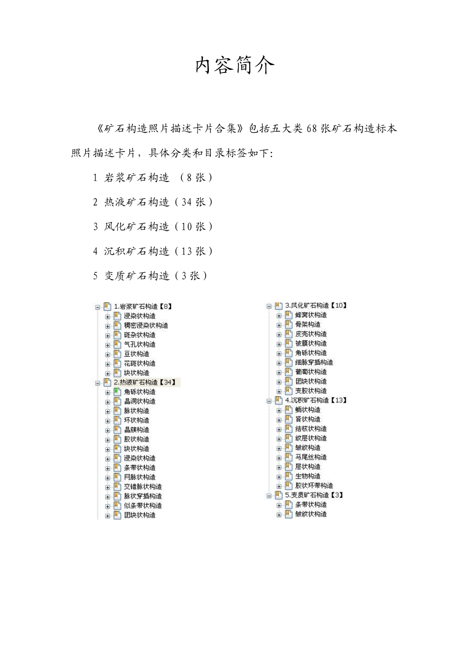 矿石构造照片描述卡片合集[五大类,68张]_第3页