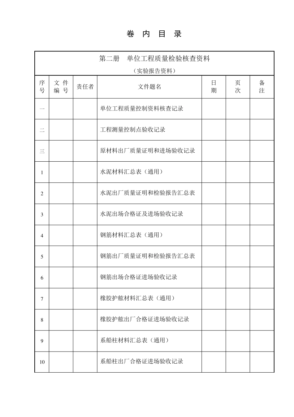 码头工程竣工资料目录_第2页