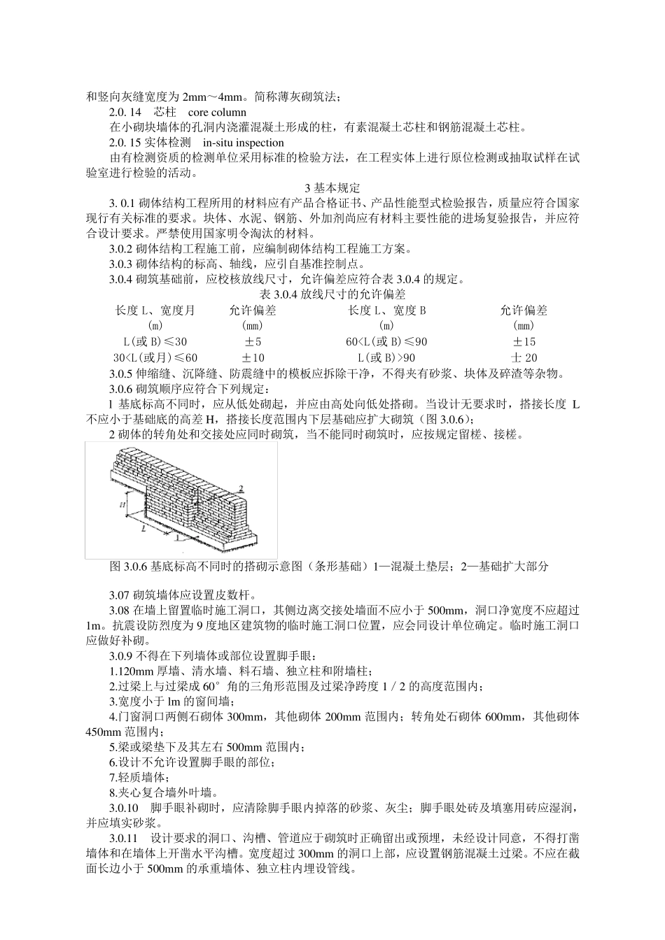 砌体结构工程施工质量验收规范_第2页