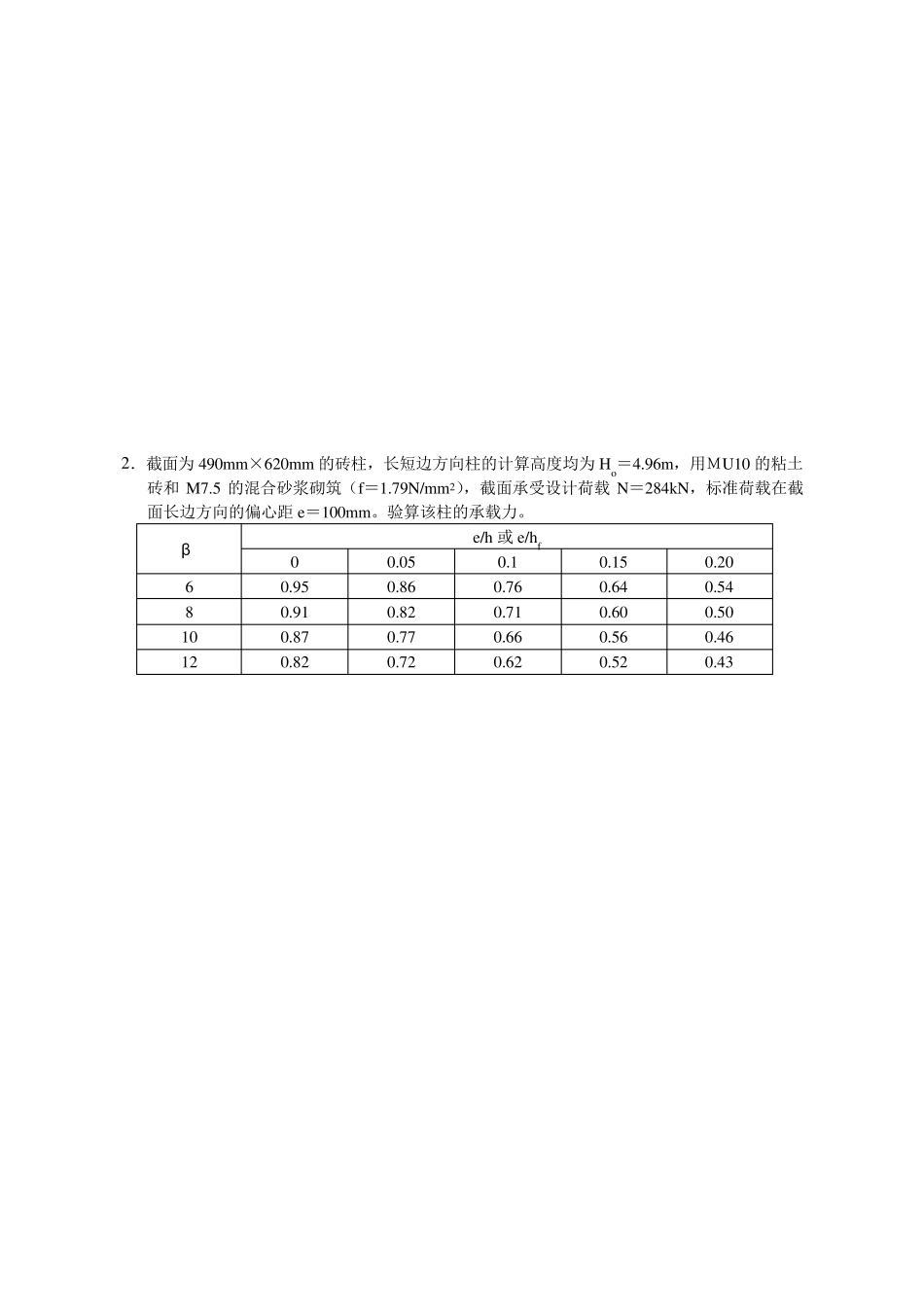 砌体结构设计试卷B_第3页