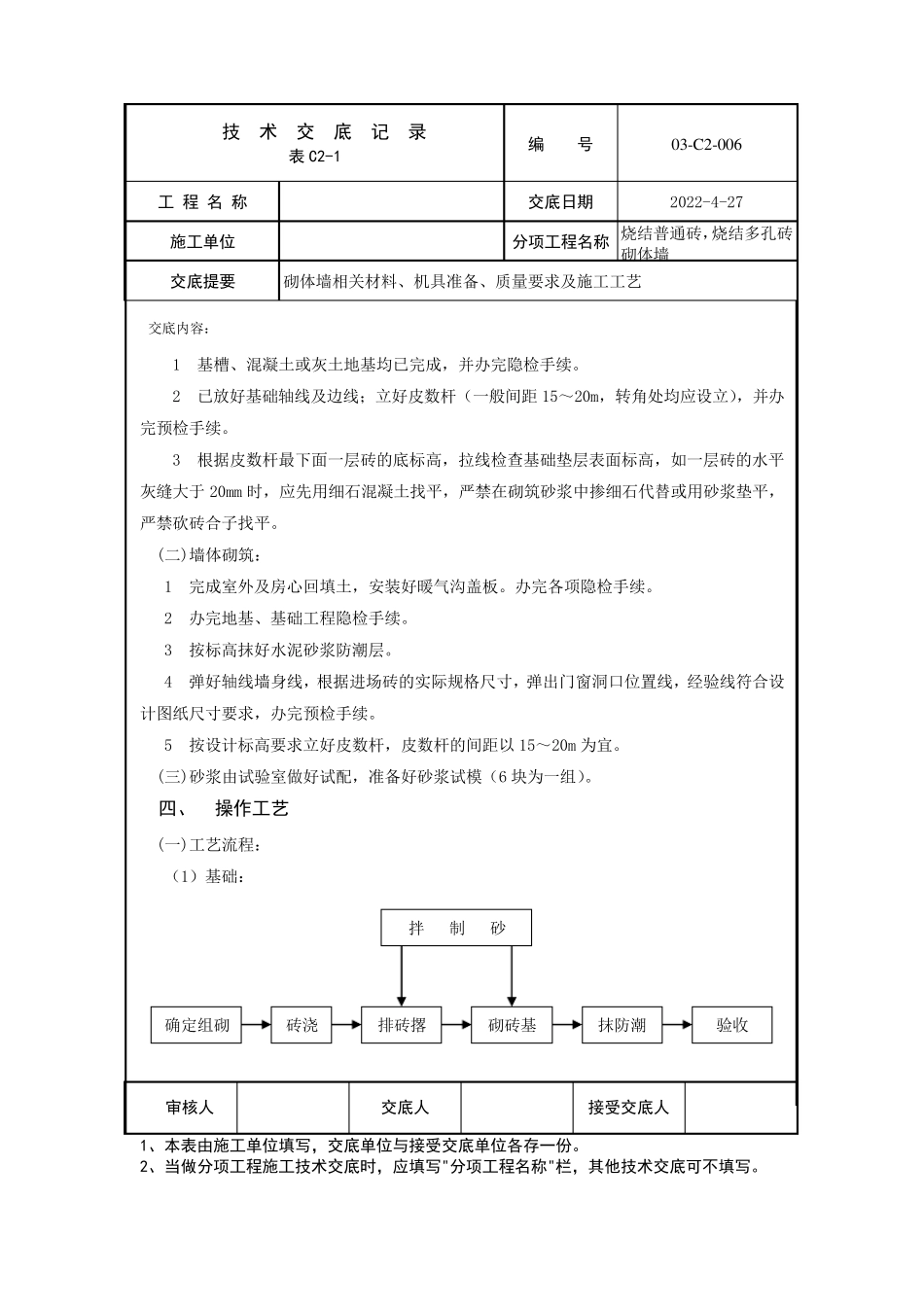 砌砖技术交底_第2页