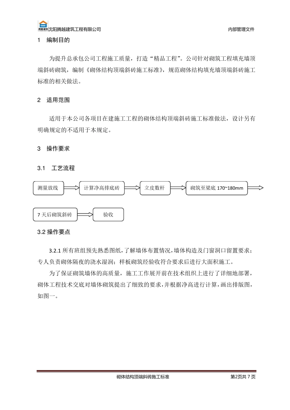 砌筑填充墙斜顶砖施工标准正文_第2页