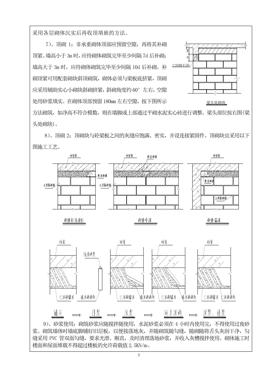 砌筑抹灰技术交底_第3页