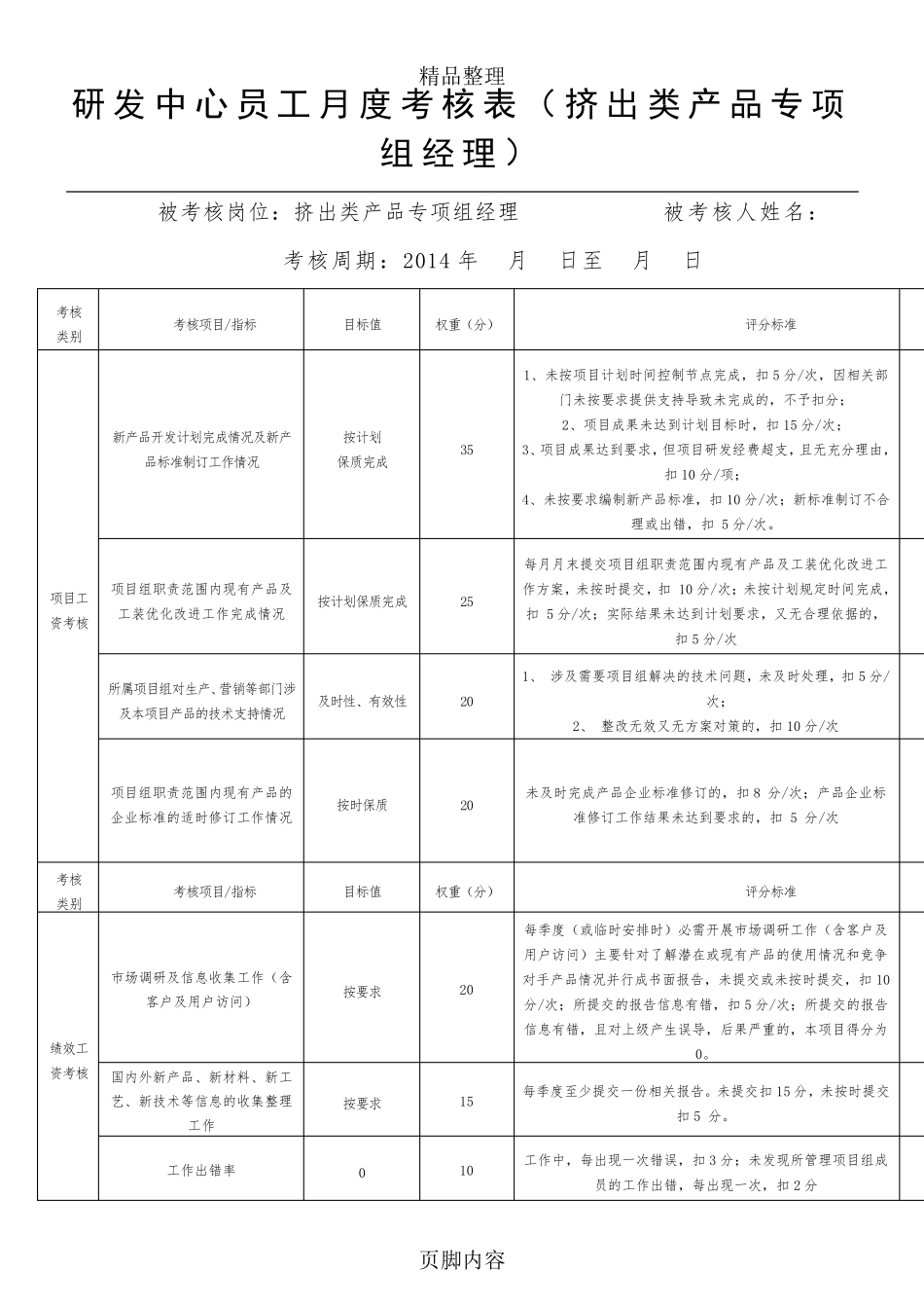 研发绩效考核表_第1页