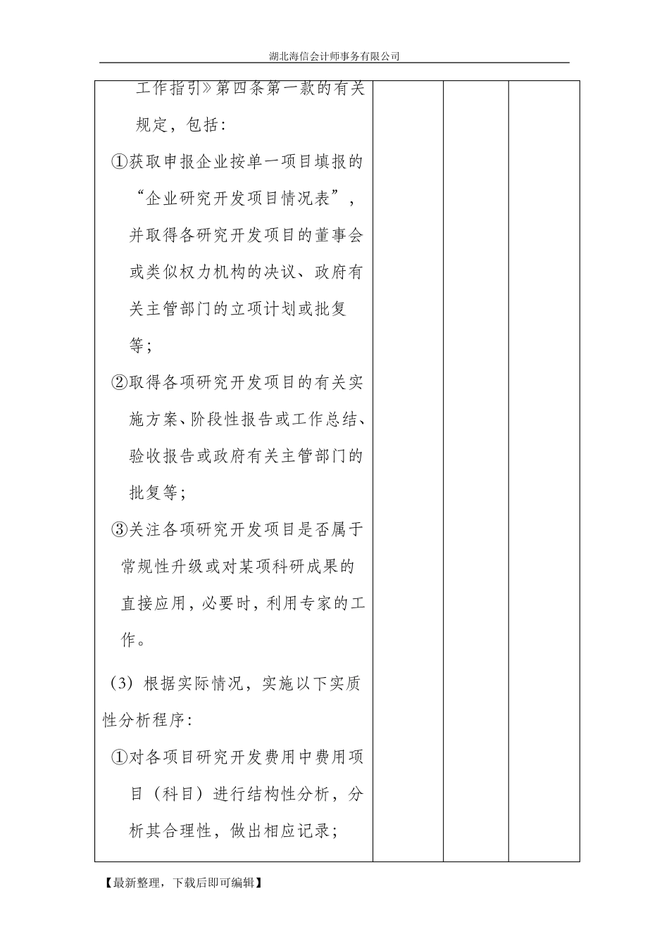 研发费用审计工作底稿(完整资料)_第2页