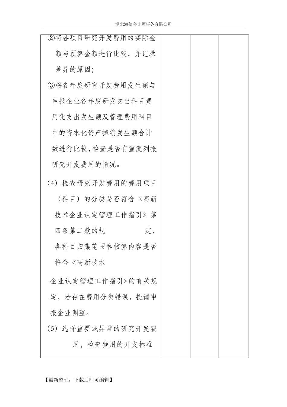 研发费用审计工作底稿(完整资料)_第3页