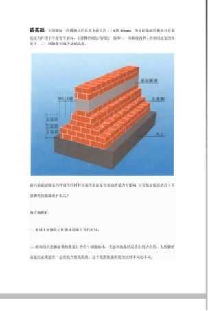 砖基础大放脚详细