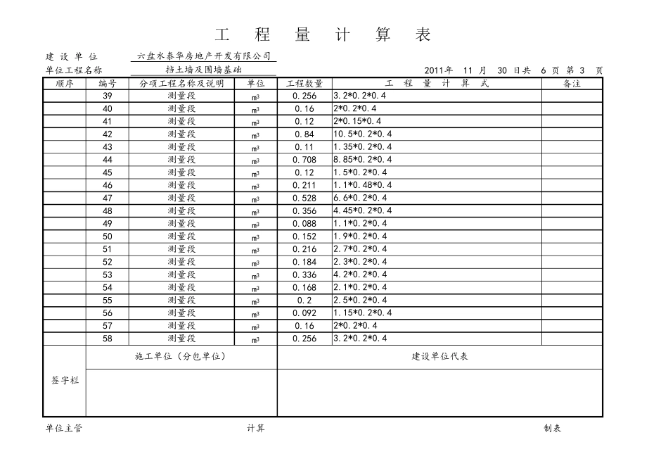 砖砌体工程量计算表_第3页