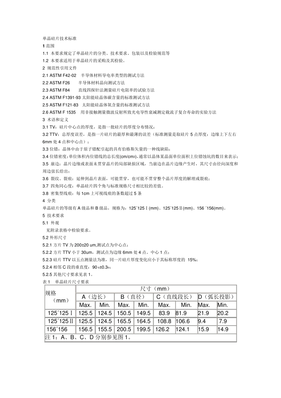 硅片技术标准_第1页
