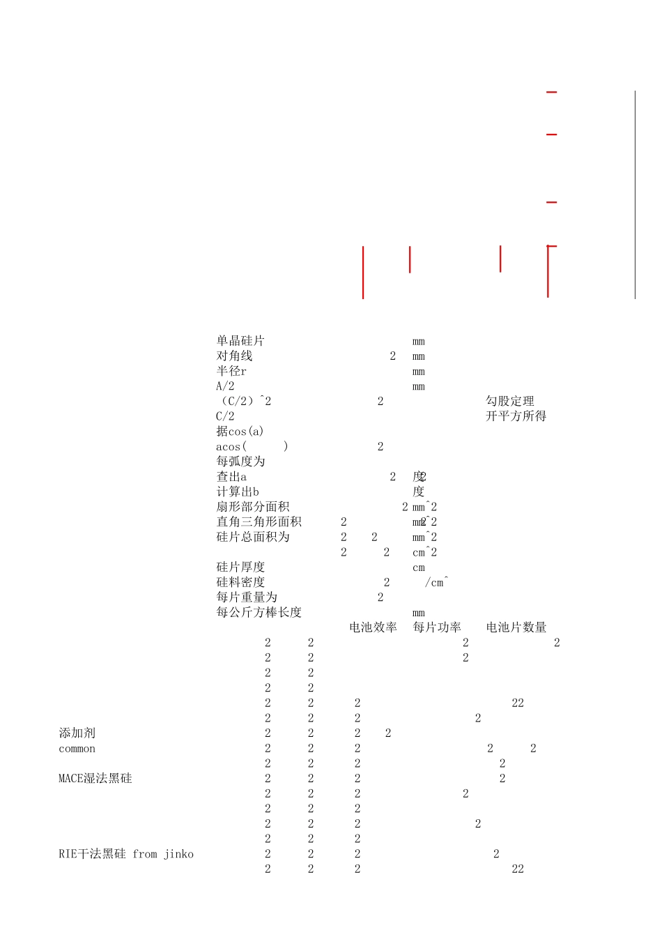 硅片面积计算及相应功率_第3页