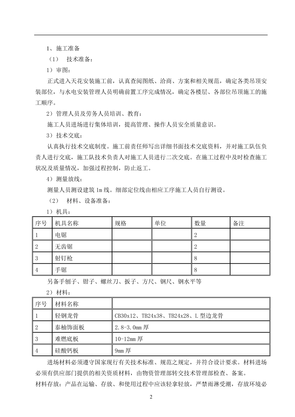 硅酸钙板吊顶施工方案_第2页