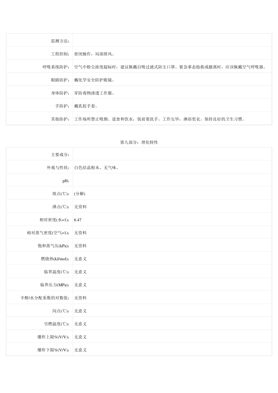 硫酸汞安全技术说明书_第3页