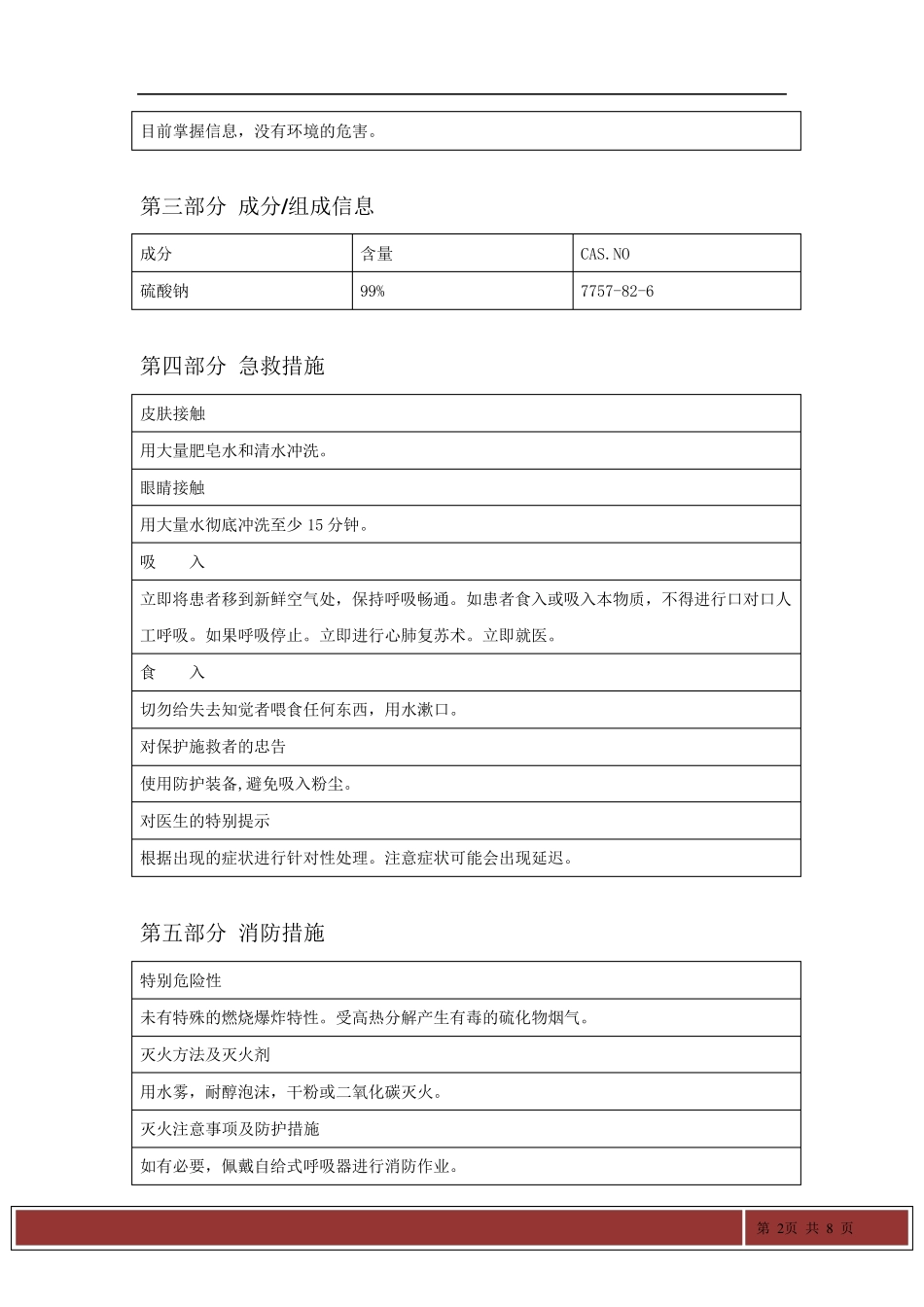 硫酸钠MSDS_第2页