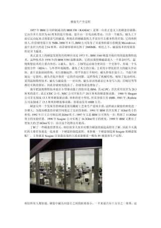 硬盘生产全过程