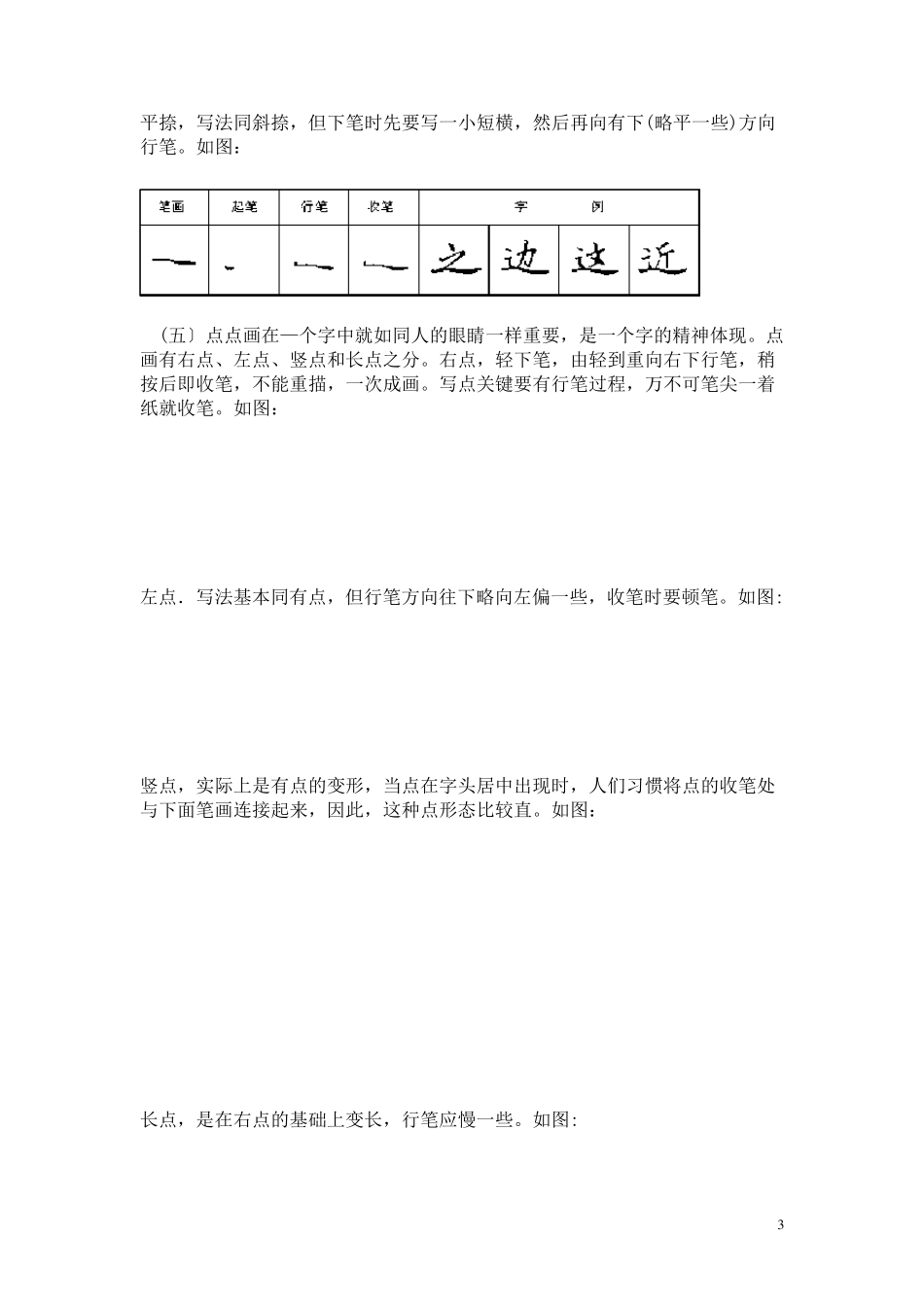 硬笔书法28种基本笔画的书写方法_第3页