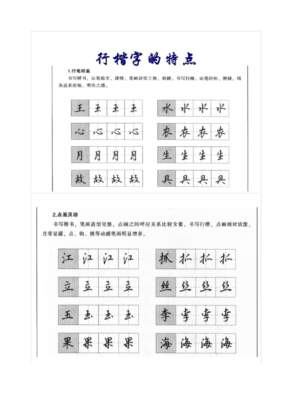 硬笔行楷字帖全教程47页_第1页