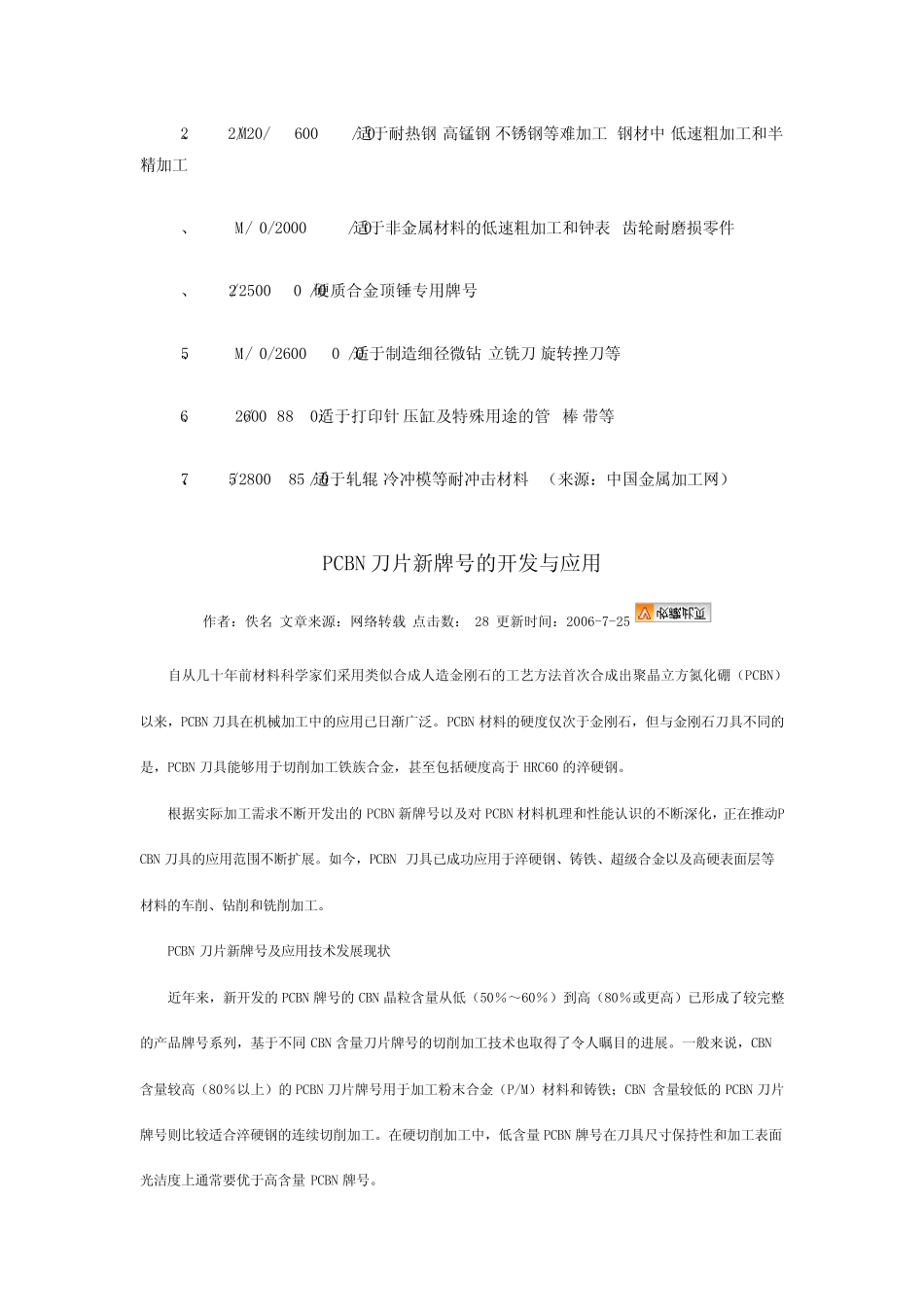 硬质合金常用牌号及用途介绍_第2页