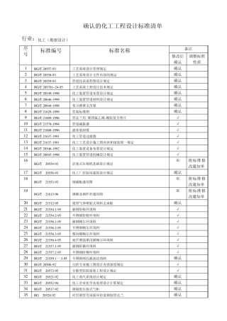 确认后的HG标准目录