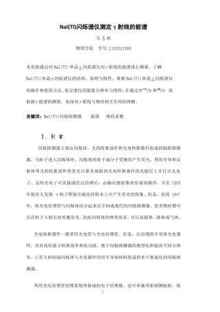 碘化钠闪烁谱仪