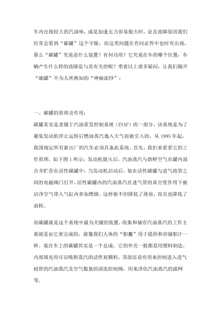 碳罐电磁阀的作用