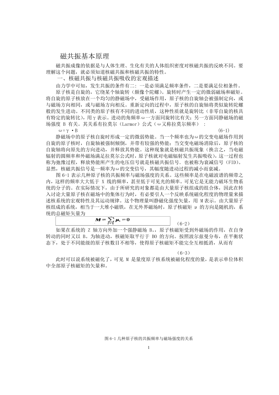 磁共振的基本原理_第1页