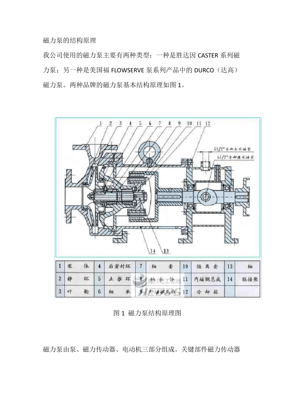 磁力泵的结构原理及操作规程_第1页