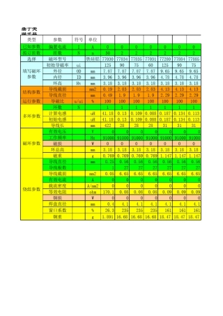 磁环电感精确计算电子表格
