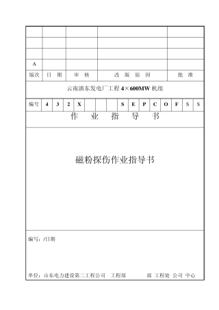 磁粉作业指导书