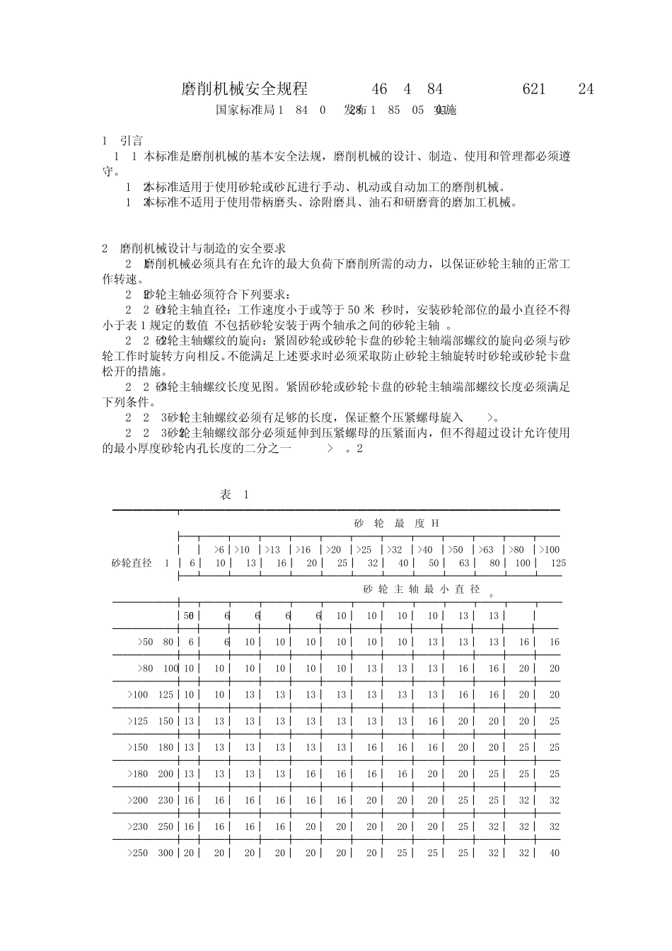 磨削机械安全规程GB4674_第1页