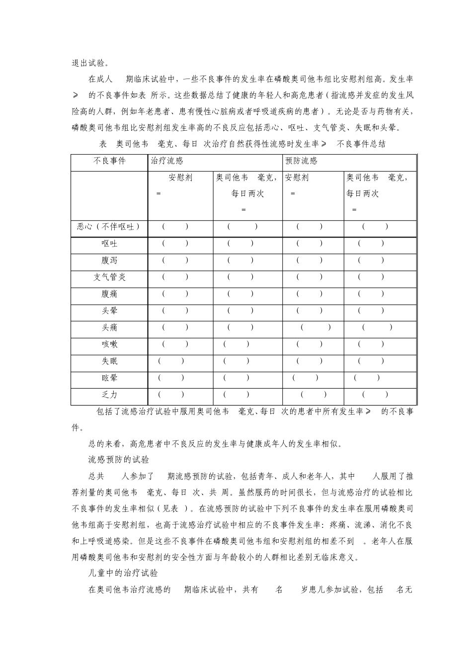 磷酸奥司他韦胶囊说明书_第3页