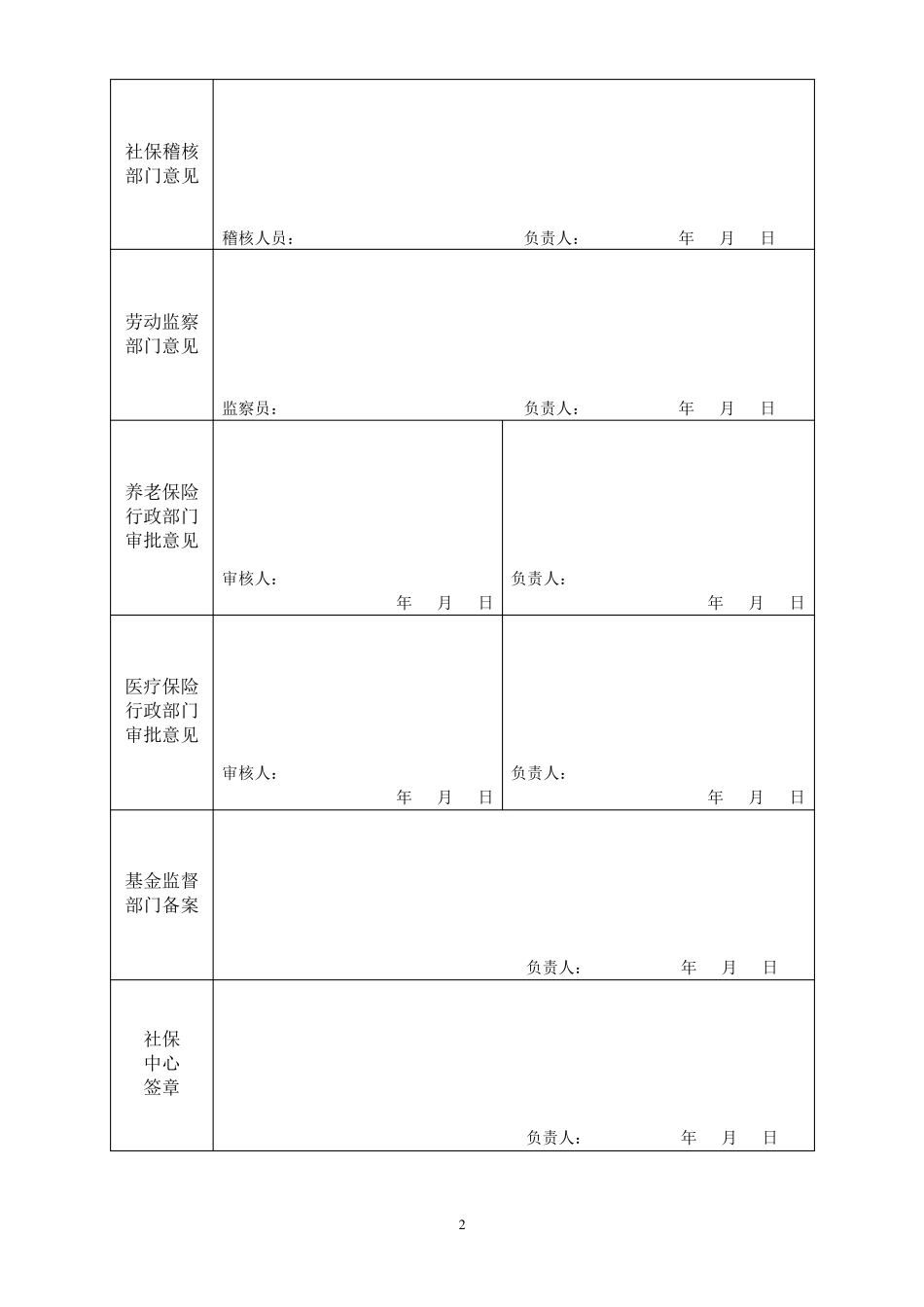 社会保险补缴表格_第2页
