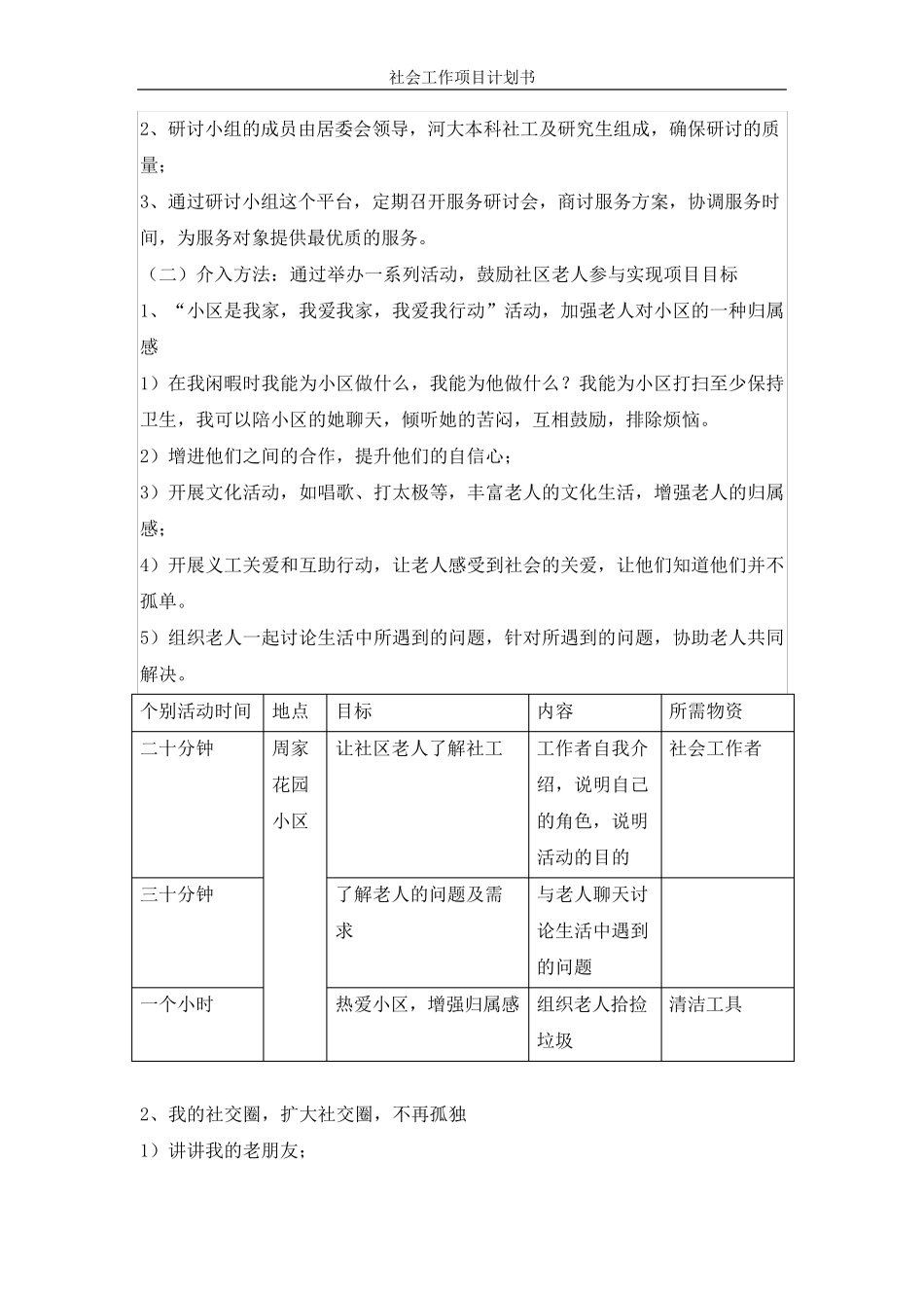 社会工作项目计划书_第3页