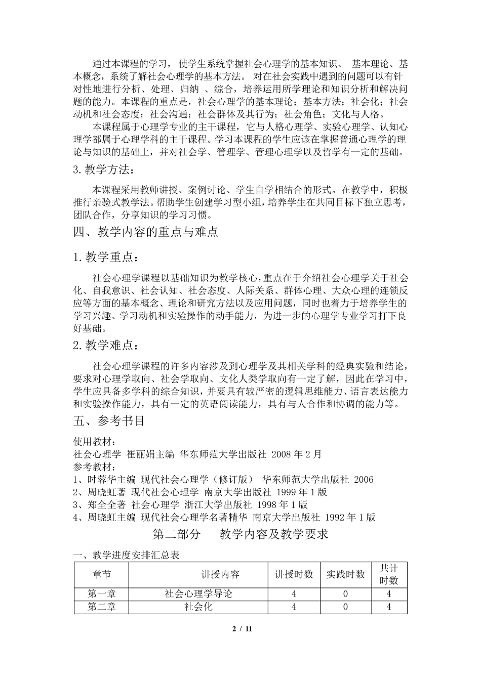 社会心理学教学大纲_第2页
