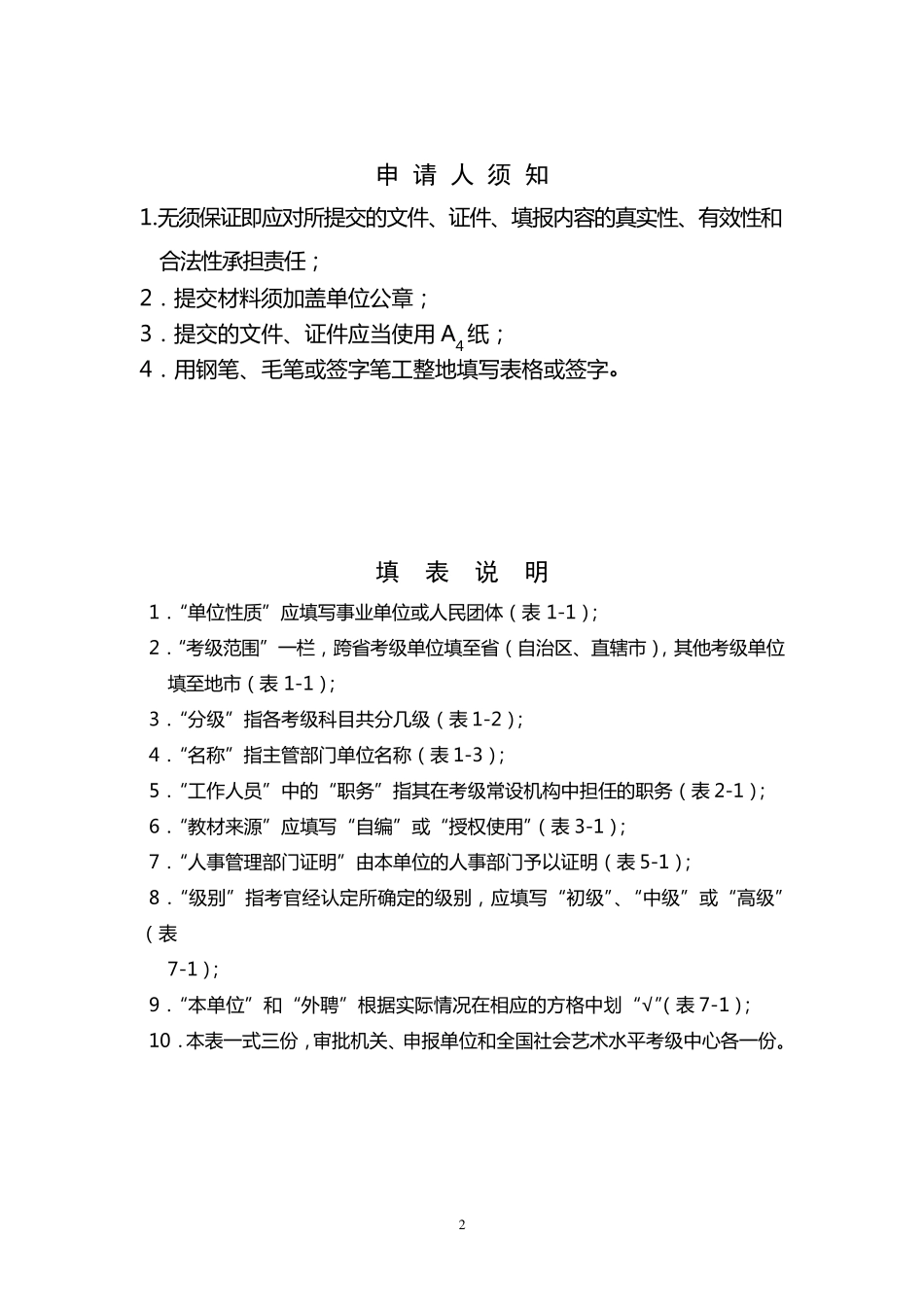 社会艺术水平考级机构设立申请书_第3页