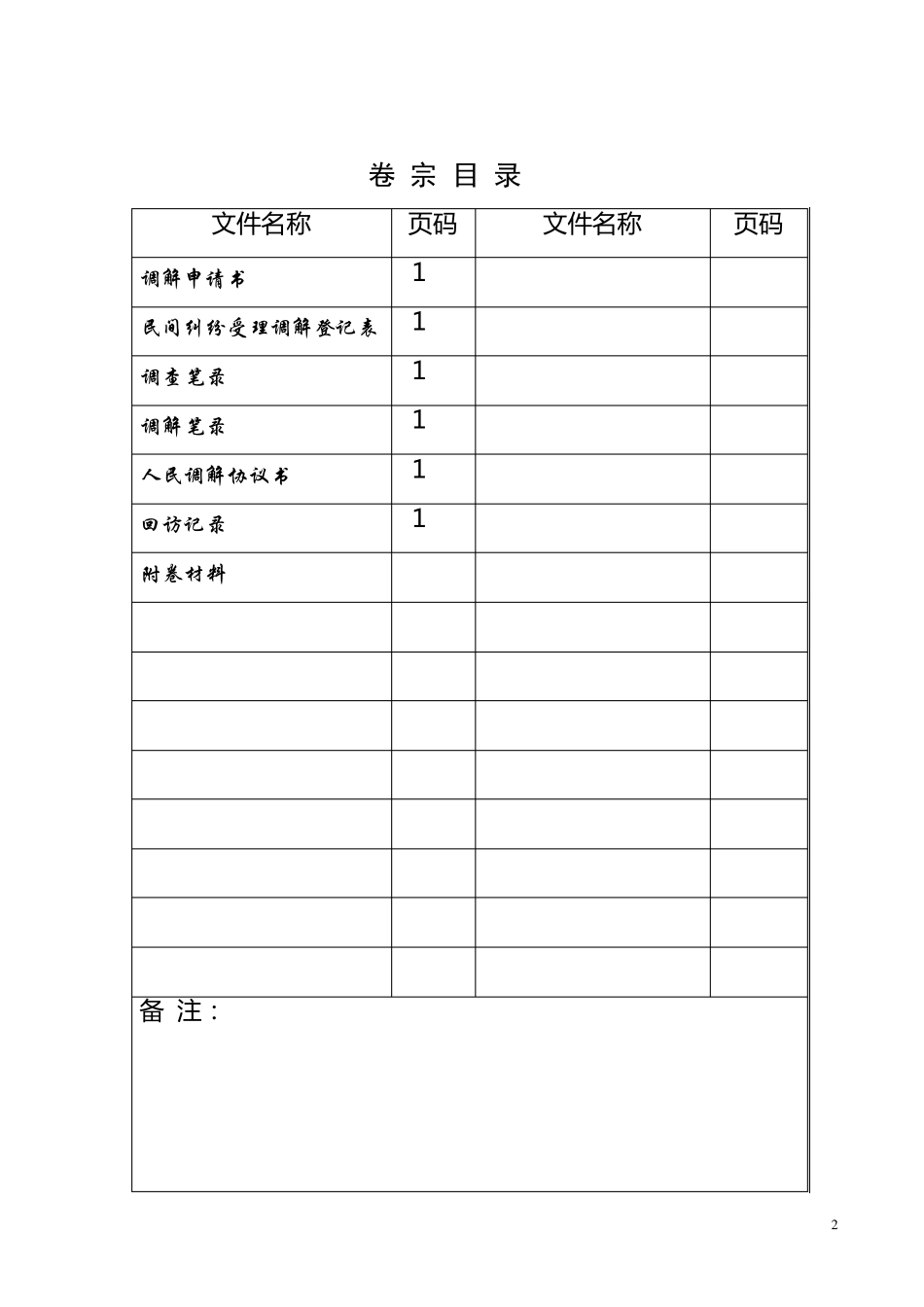 社区人民调解卷宗内容_第2页