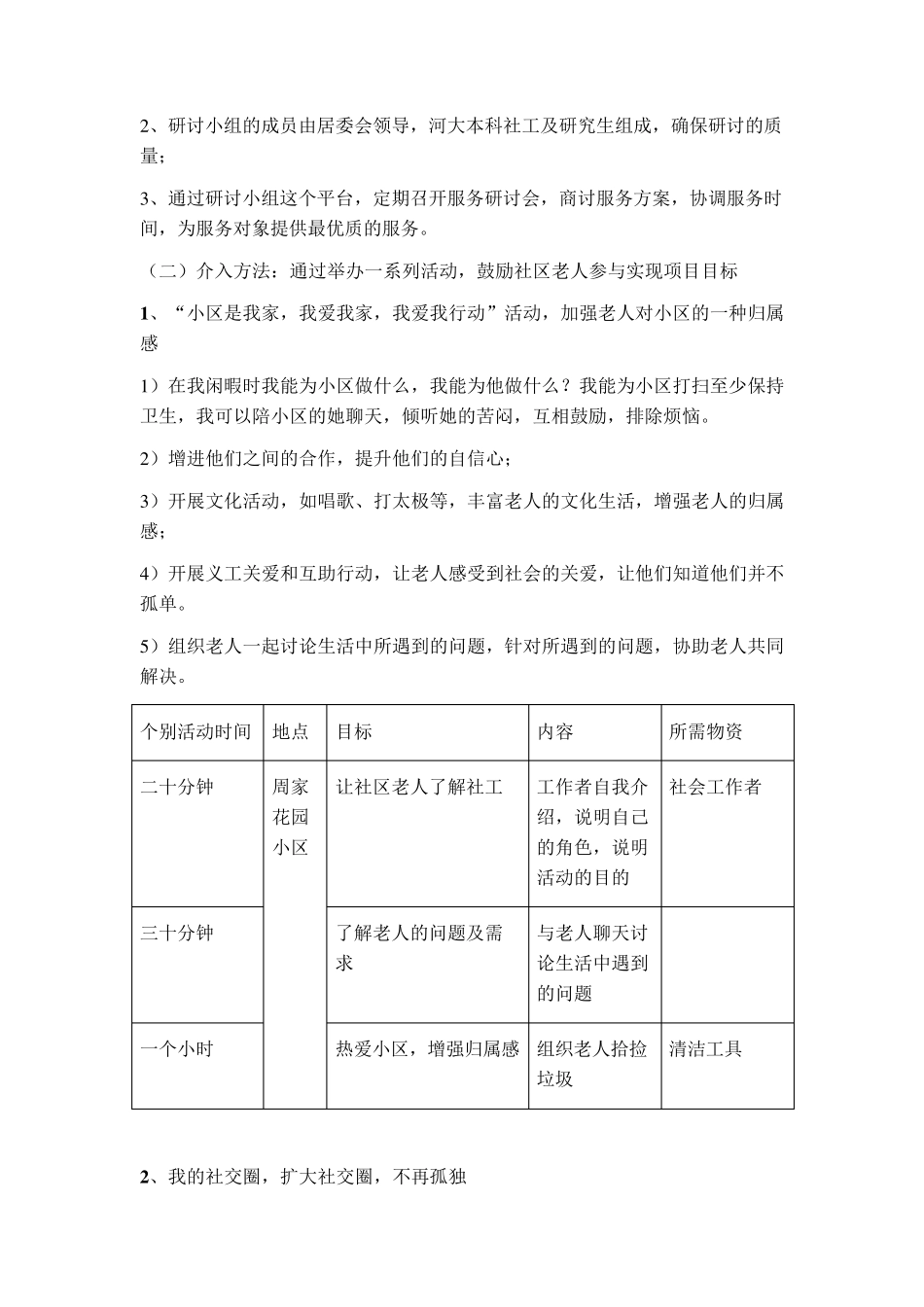 社区工作项目计划书_第3页